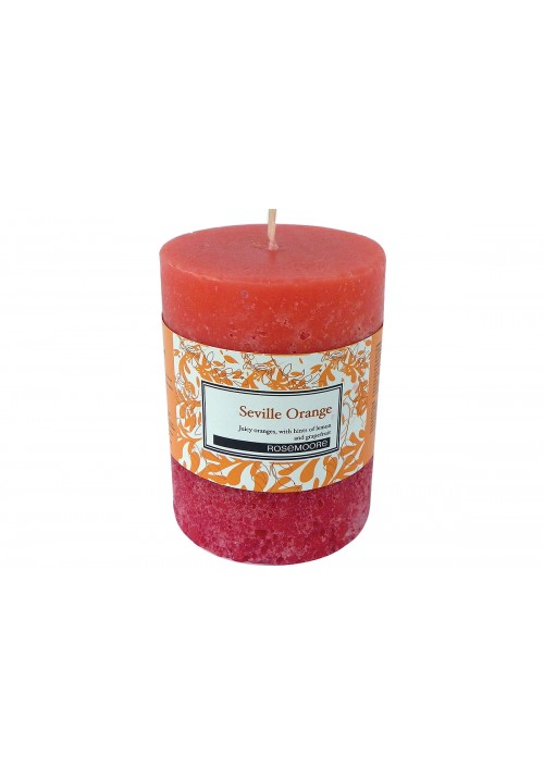 Rose Moore Scented Pillar Candle - Seville Orange